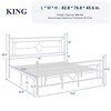 Allewie Metal Platform Bed Frame with Victorian Vintage Headboard and Footboard/Mattress Foundation/Under Bed Storage/No Box Spring Needed/Noise-Free/Easy Assembly - 2 of 4