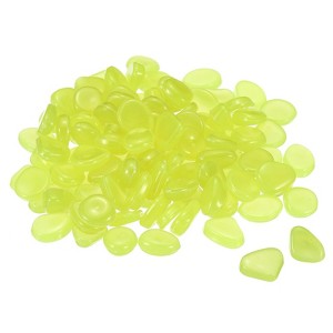 Unique Bargains Fish Tank Decoration Glowing Pebbles 8-11mm 100 Pcs - 1 of 4