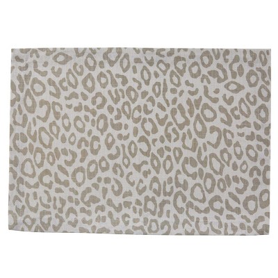 Split P Safari Leopard Print Placemat  Set - Natural