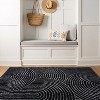 World Rug Gallery Circles Arch  Shag Rug – Durable & Soft for High-Traffic Areas – Anthracite Dark Gray – Kid Friendly - 2 of 4