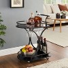 KTMBDW Bar Cart, Home Bar Serving Cart, Small Bar Cart with 2-Tier Shelf, Wine Holders, Glass Holders for Kitchen, Dining Room, Living Room - 2 of 4