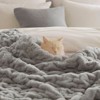 FIONECA Ruched Fur Throw 50x60" - 4 of 4
