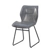 KTMBDW Modern Dining Chairs Set of 2, Upholstered Faux Leather Cushion Seat and Sturdy Metal Legs - 4 of 4