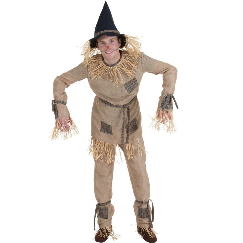 HalloweenCostumes.com 2X   Plus Size Silly Scarecrow Costume, Tan, 1 of 2
