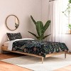 Twin Extra Long Emanuela Carratoni Peacocks and Berries Polyester Comforter + Pillow Shams Blue - Deny Designs - 2 of 4