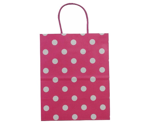 Hot Dots Gift Bag Pink/White - Spritz&#153;