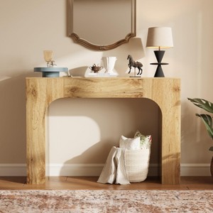 Farmhouse Console Table - Narrow Wood Entryway Sofa Table Behind Couch, Slim Rustic Hallway Furniture for Living Rooms, Foyers, and Apartments - 1 of 4
