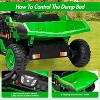 24V Ride-On Dump Truck, 2-Seater Remote Control Construction Car with Electric Dump Bed, Extra Shovel, 2WD/4WD, Music Player  for Kids - 4 of 4