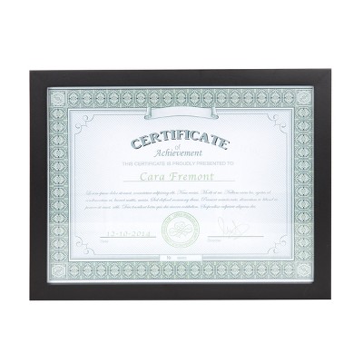 8.5" x 11" Gallery Document Frame Black - DesignOvation