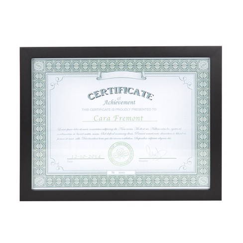 Certificate Frame 8.5” X 11” 