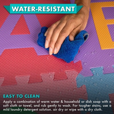 ProSource Multicolor Alphabet and Numbers Foam Play Mat 72" x 72"