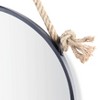 Danya B 18in Black Iron Framed Round Accent Mirror with Hanging Rope - 4 of 4