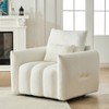 TiramisuBest 38.1" Off-White Fabric Lounge Chair, Modern Upholstered Sofa for Bedroom & Office - 4 of 4