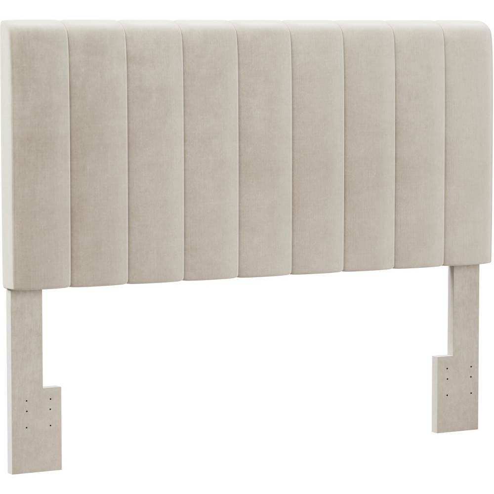 Full/Queen Crestone Upholstered Headboard Cream - Hillsdale Furniture: Velvet-Look, Tufted Design, Wood Frame -  87415806