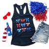 Simply Sage Market Women's Patriotic Coquette Bow Chart Graphic Racerback Tank - 2 of 2