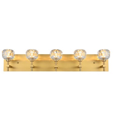 Elegant Lighting Graham 5 Light Wall Sconce in Gold
