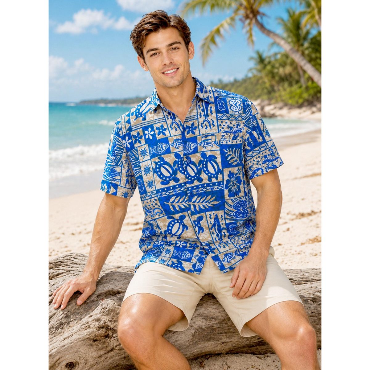 LA LEELA Mens Hawaiian Shirts Short Sleeve Button Down Shirt Mens Casual Vacation Shirts Tropical Beach Summer Party Shirts Funny 6XL Blue,Floral - thumbnail 4
