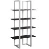 TOAOTBNBO 4 Tier Tall Geometric Bookshelf, Floor Standing Shaped Bookcase with Metal Legs Narrow Display Shelves for Living Room - 2 of 4