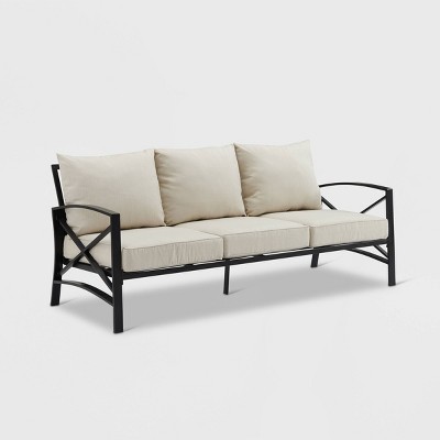 Kaplan Outdoor Metal Sofa Oil Rubbed Bronze With Oatmeal Cushions Crosley Steel Frame Uv resistant 3 seater Target