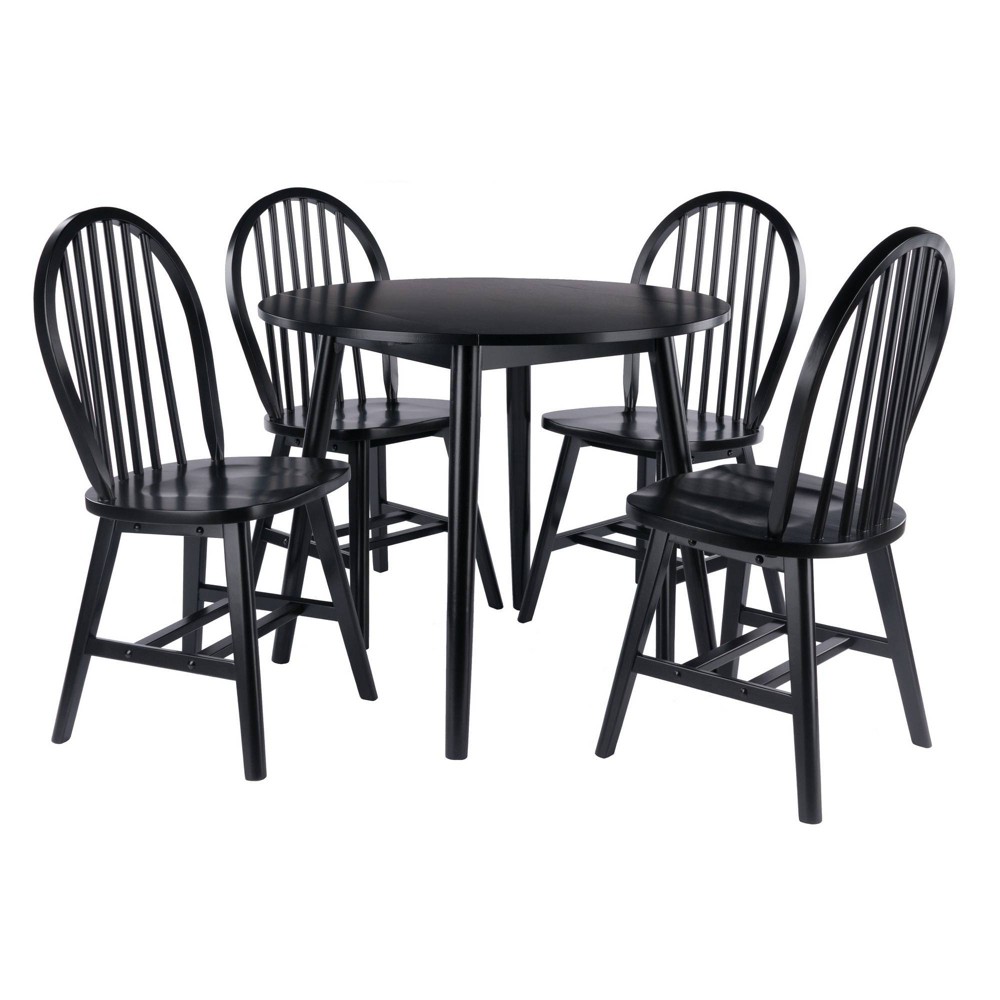 Photos - Dining Table 5pc Moreno  Set Black - Winsome