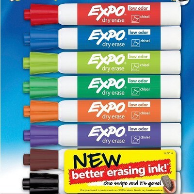 Expo 8pk Dry Erase Markers Chisel Tip Multicolored