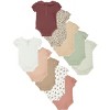 Nicole Miller Baby Girls 10 Pack of Short Sleeve Bodysuits, Rose Brown - 2 of 2