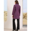 INSPIRE CHIC Women's Winter Double Breasted Lapel Neck Long Sleeve Outerwear Overcoat - 3 of 4