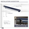 PAGED Retractable Awning Aluminum Frame for Door Entrance Adjustable Protection with Manual Crank Handle for Deck, Yard - 4 of 4