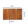 Nordic Teak 59" x 35" Extra Large Oiled Shower and Bath String Mat with Rubber Footing - Brown - 3 of 4