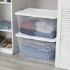 Racxily Storage Box, Clear Plastic Storage Bin with Snap-on Lid, White - 2 of 4