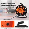 VEVOR Extension Cord Reel, 100FT, with 4 Outlets and Dust Cover, Heavy Duty 14AWG SJTOW Power Cord, Manual Cord Reel, Orange - 4 of 4