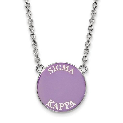 Black Bow Jewelry Sterling Silver Sigma Kappa Greek Life Necklace 18 Inch
