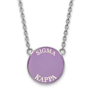 Black Bow Jewelry Sterling Silver Sigma Kappa Greek Life Necklace 18 Inch - 1 of 4