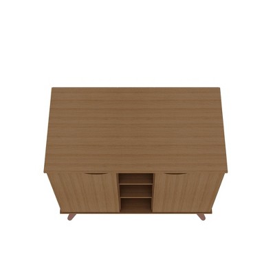 Maple Cream Mid-Century Modern Sideboard with Splayed Legs