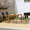 Amazonia 5pc Eucalyptus HavenHarbor Patio Rectangle Dining Set: FSC-Certified, All-Weather, UV-Resistant - image 2 of 4