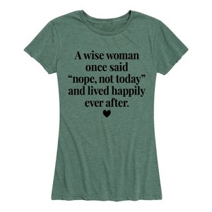 Women's - Instant Message - A Wise Woman Once Said Short Sleeve Graphic T-Shirt - 1 of 4