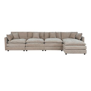 NicBex Couches for Living Room Deep Seat Sofa Couch Upholstered 2 Seater Sleeper Loveseat Sofa with 4 Pillows for Bedroom - 1 of 4