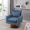 KTMBDW Mid-Century Swivel Accent Chair, Upholstered Fabric Armchair for Living Room, Bedroom - 3 of 4