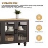 63"W Farmhouse TV Stand TV Console for TVs Up to 70", Versatile Sideboard Buffet Cabinet Storage Console Table with Adjustable Shelves -ModernLuxe - image 3 of 4