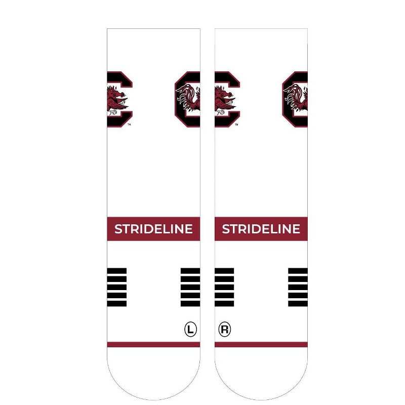 NCAA South Carolina Gamecocks Premium Knit Crew Socks - White, 3 of 5