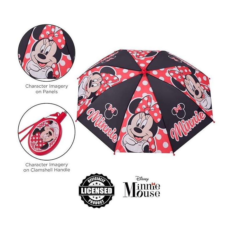Disney Minnie Mouse Girls Umbrella-red, 3 of 5