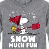 Boys' - Peanuts - Snoopy and Woodstock Snow Much Fun Long Sleeve Graphic T-Shirt - 2 of 4