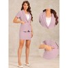 INSPIRE CHIC Women's Blazer Work Pencil Skirt 2 Pieces Outfits Suit Sets - 2 of 4