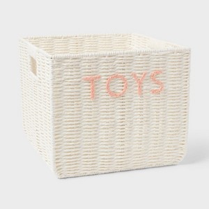 Kids' Large Woven Toys Storage Basket - Pillowfort™ - 1 of 3