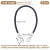 Unique Bargains PU Leather Braided Replacement Metal Buckles Purse Strap 2 Pcs - 2 of 4