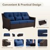 Spruce & Spring Outdoor Wicker Patio Outdoor Sofa Swivel Chair Coffee Table - 4 of 4