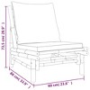 vidaXL Patio Chairs 2 pcs with Dark Gray Cushions Bamboo - 4 of 4