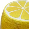 SEVOBAL Yellow Lemon Fruit Stool Side Table Decor Plant Stand Garden Indoor Outdoor Decoration Party Kid Gift Festival, Yellow, 12.6"*12.6"*14.17" - 4 of 4