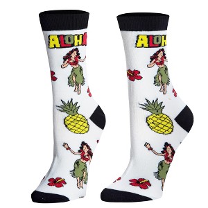 Crazy Socks, Women's, Graphic, Unique Designs, Crew Socks, Cute Silly Funny Cool - 1 of 4