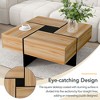Chic Crate-Modern Storage Coffee Table – 4 Hidden Compartments & Extendable Sliding Top, Sleek High-Gloss Finish - 3 of 4